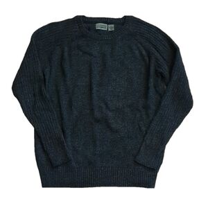Rugged Trails Gray Cotton Crewneck Sweater Medium